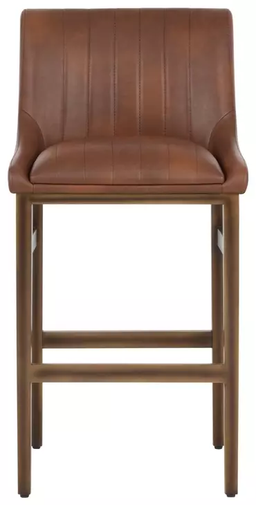 Halden Bravo Cognac Upholstered Bar Stool