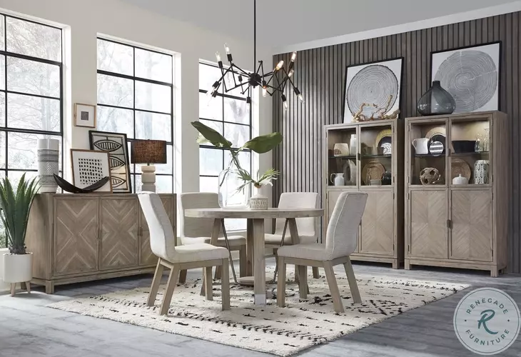 Ainsley Cerused Khaki 48" Round Dining Table