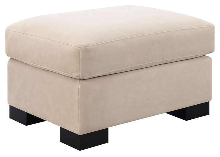 Dexter Taupe Upholstered Rectangular Ottoman