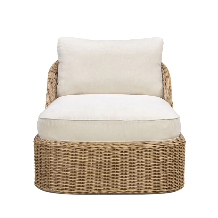 Axel Cream Performance Fabric Upholstered Outdoor Lounge Chair