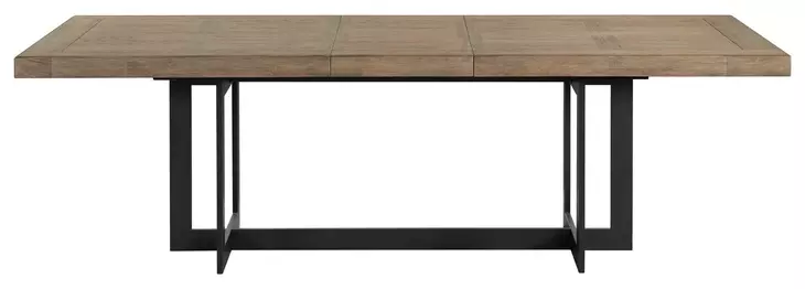 Eden Rustic Dune and Black Extendable Rectangular Dining Room Set