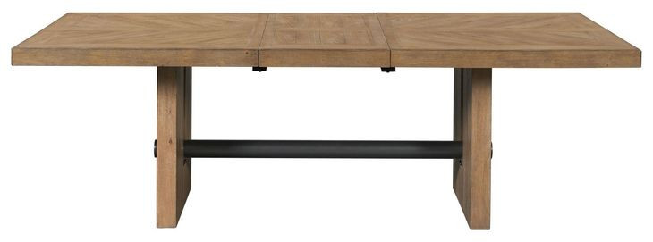 Landmark Weathered Oak Extendable Rectangular Dining Room Set