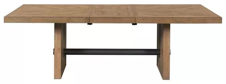 Landmark Weathered Oak 96" Extendable Rectangular Dining Table