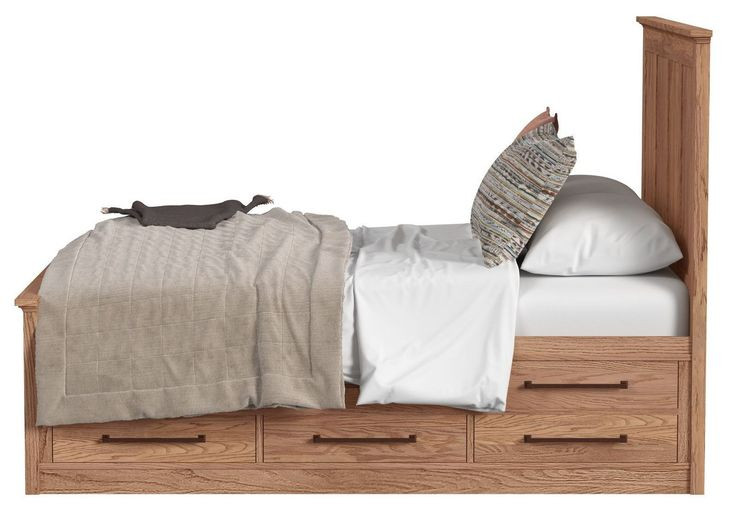 Oak Park Taupe Queen Storage Panel Bed