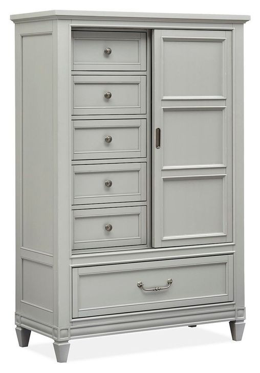 Glenbrook Pebble and Beige Upholstered Storage Panel Bedroom Set