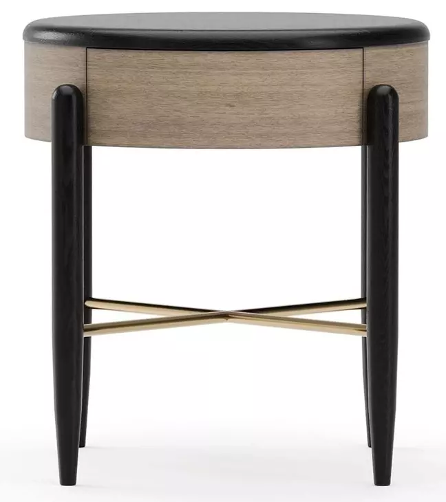 Madera Chocolate Koto Matte and Walnut 1 Drawer Accent Nightstand