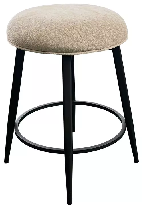 Metal Base Barstools Champagne Performance Fabric Swivel Backless Bar Stool Set of 2