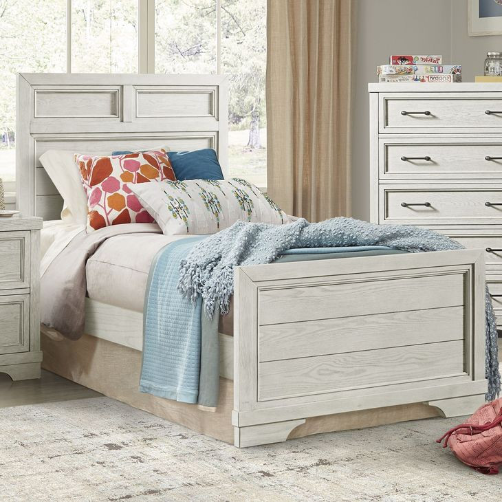 Foundry White Dove Twin Panel Bed