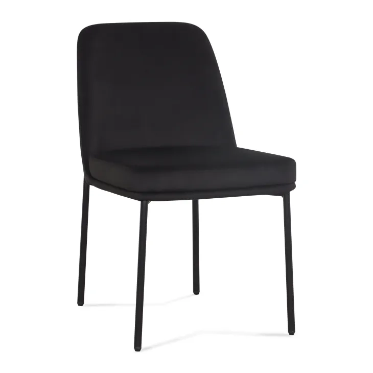 Sydney Black Performance Fabric Upholstered Dining Chair Set of 2