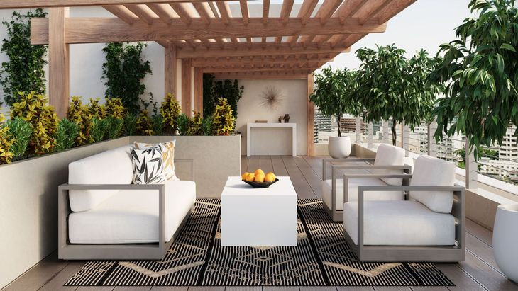 Ornelle Stinson White Performance Fabric Upholstered Outdoor Armchair