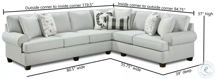 Dizzy Iron 2 Piece Sectional