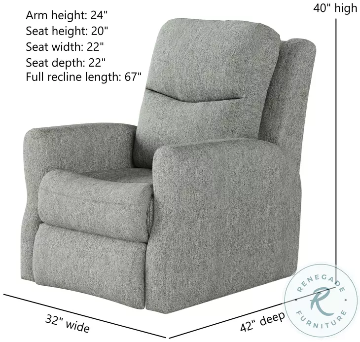 Fame Halifax Dove Wall Hugger Power Headrest Recliner