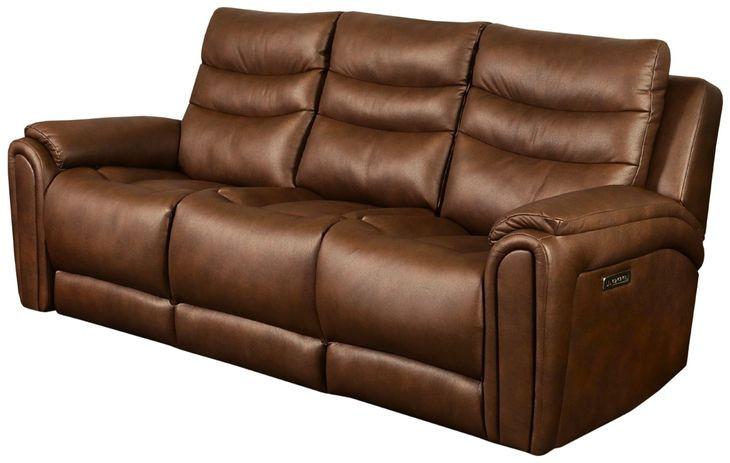 Catalina Amber Leather 90" Zero Gravity Triple Power Reclining Sofa with USB Charging