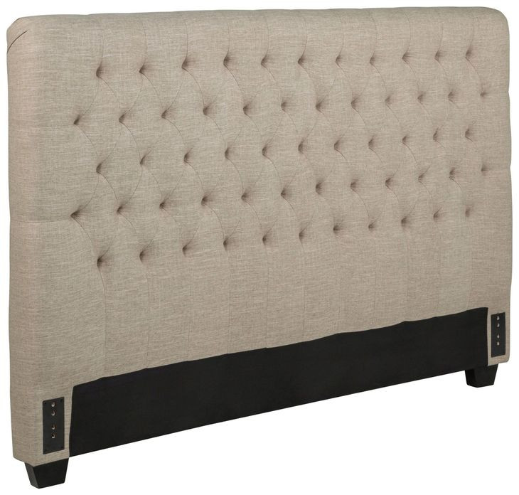 Chloe Oatmeal Upholstered California King Panel Headboard
