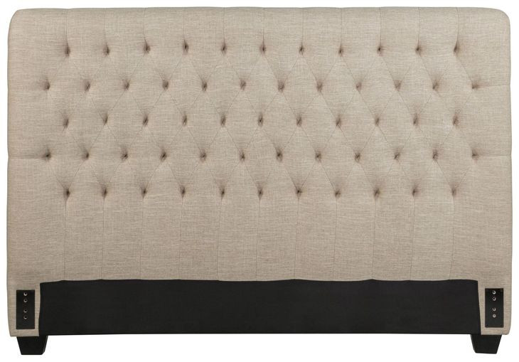 Chloe Oatmeal Upholstered California King Panel Headboard