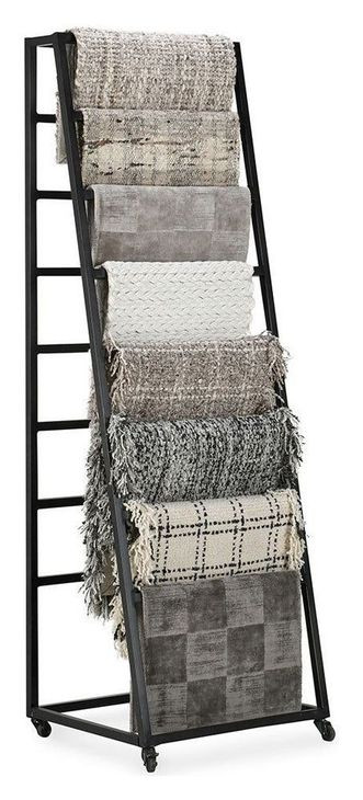 Ladder Black Display Rack with Casters