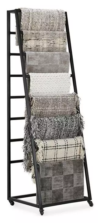 Ladder Black Display Rack with Casters