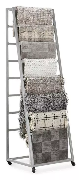 Ladder Silver Display Rack with Casters