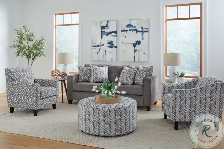 Wowza Mercedes Shore Flared Arms Accent Chair