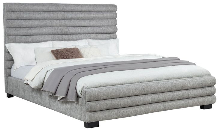 Patricia Gray California King Upholstered Platform Bed