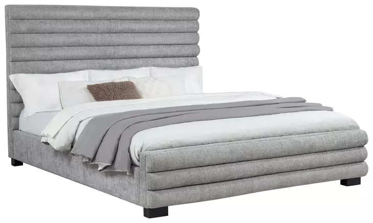 Patricia Gray California King Upholstered Platform Bed