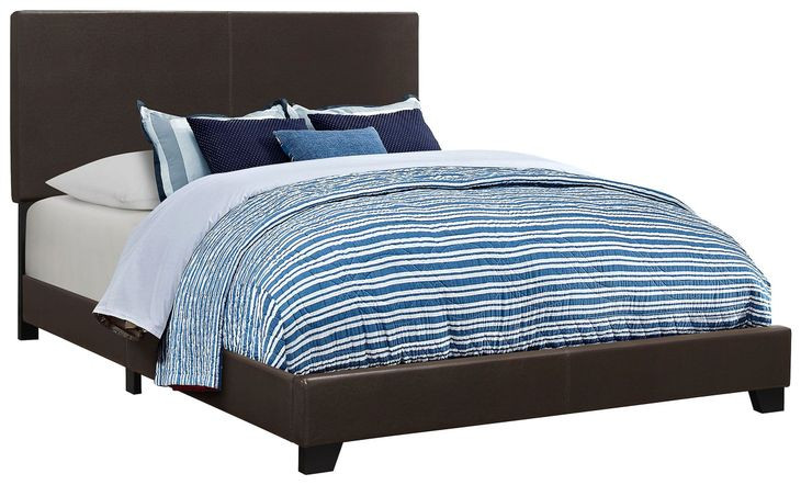 Dorian Brown California King Upholstered Panel Bed