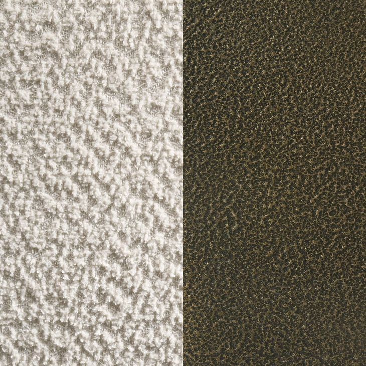 Monroe Vanilla And Black Upholstered King Canopy Bed