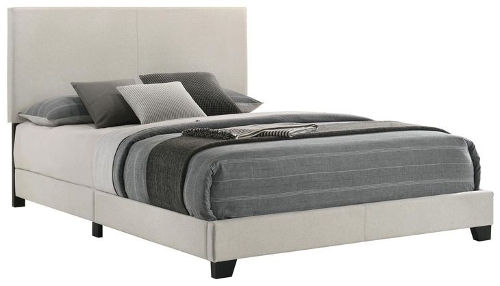 Dorian Cream Queen Upholstered Panel Bed