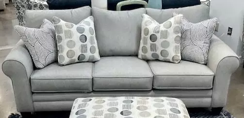 Amos Pebble Gray 87" Queen Sleeper Sofa