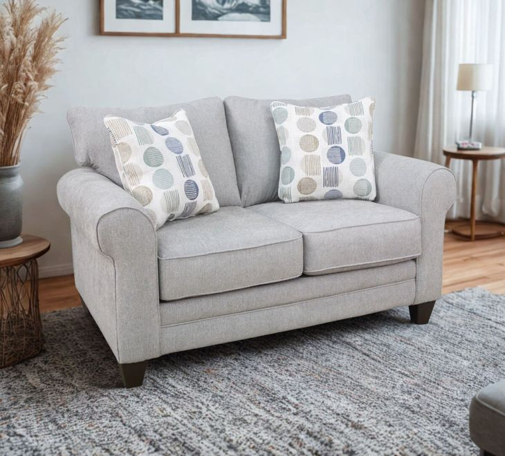 Amos Pebble Gray 64" Loveseat