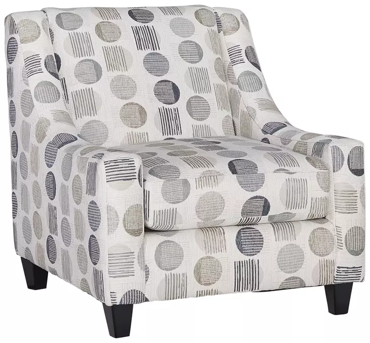 Amos Pebble Beige and Gray Upholstered Accent Chair