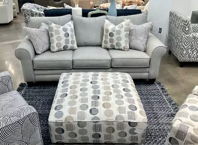 Amos Pebble Gray 87" Sofa