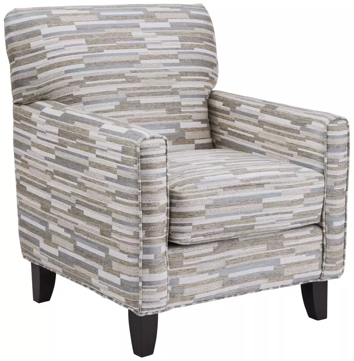 Amos Sand Beige and Brown Upholstered Accent Chair