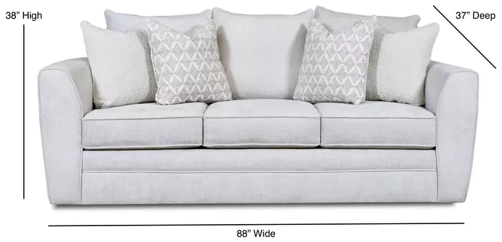 Wowza Sand Off White 88" Queen Sleeper Sofa