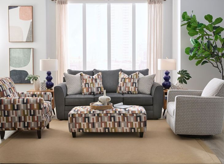 Amos Dusk Stitch Vintage Accent Chair