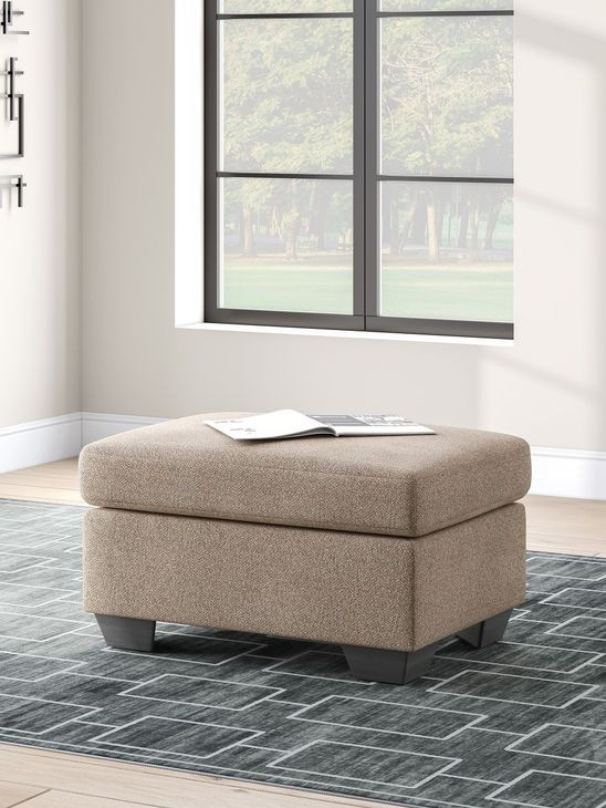 Triston-Peaks Suede Ottoman