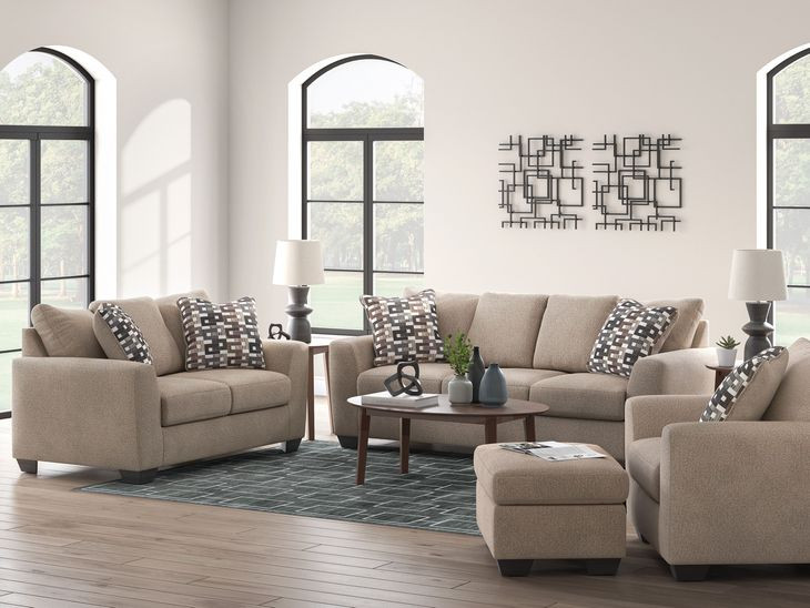 Triston Peaks Suede Living Room Set
