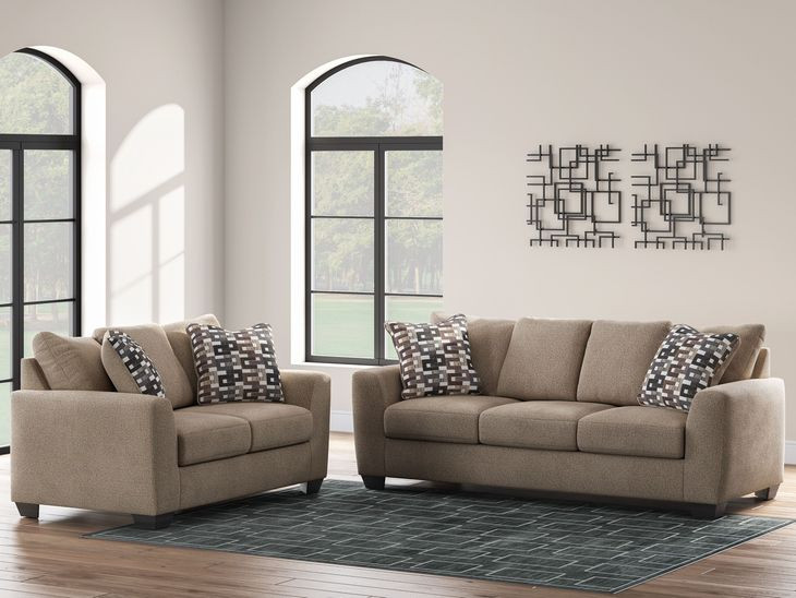 Triston Peaks Suede Queen Sofa Sleeper