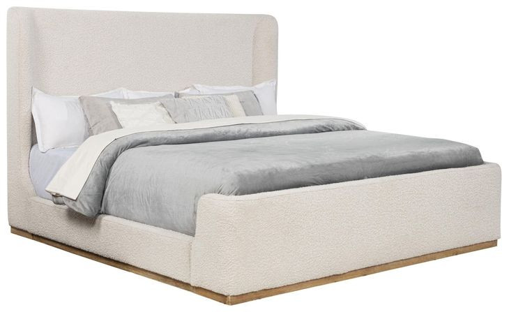 Nala Cream Upholstered King Sleigh Bed