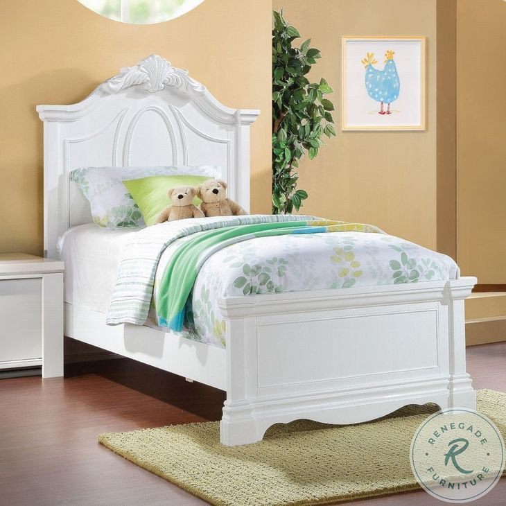 Estrella White Full Panel Bed