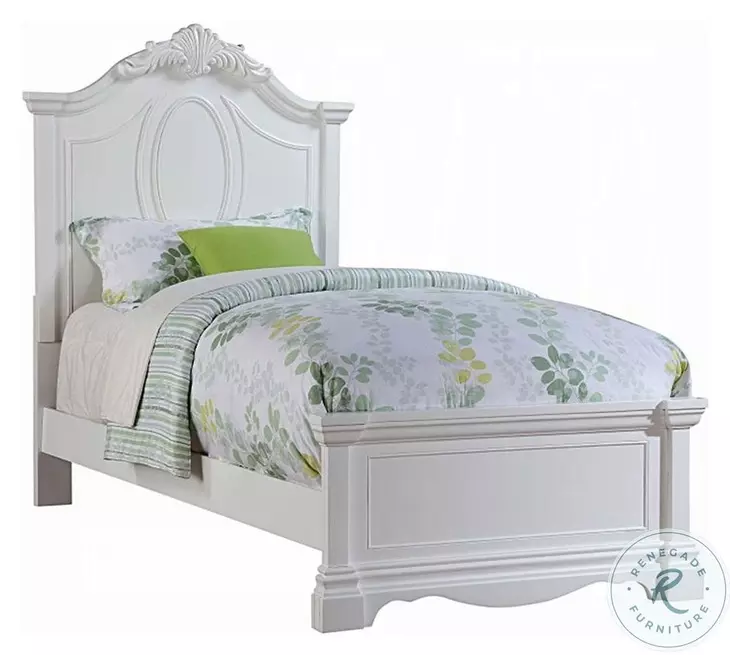 Estrella White Twin Panel Bed