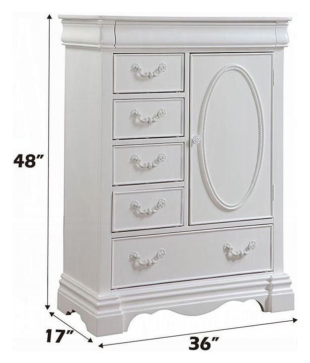 Estrella White 6 Drawer Chest