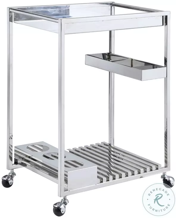 3030 Polished Stainless Steel Tea Cart
