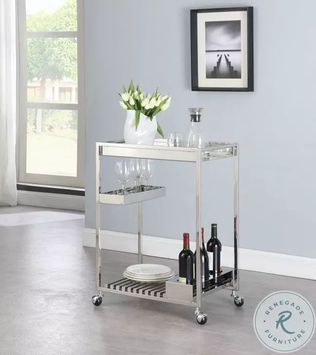 3030 Polished Stainless Steel Tea Cart