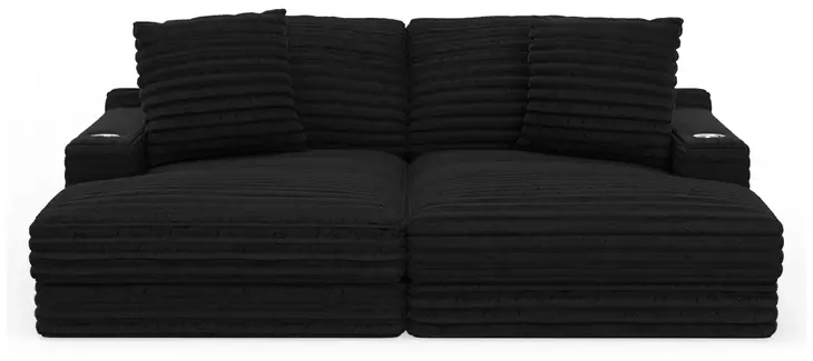 Comfrey Black 2 Piece Modular Sectional