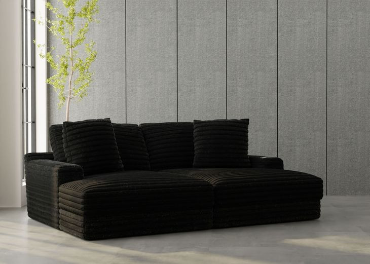 Comfrey Black 2 Piece Modular Sectional