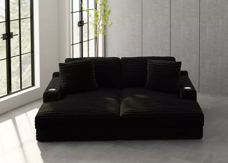 Comfrey Black 2 Piece Modular Sectional