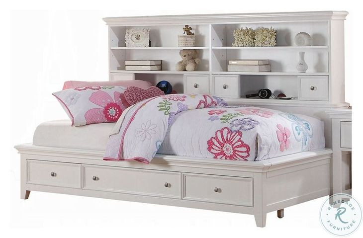 Lacey White Twin Storage Daybed