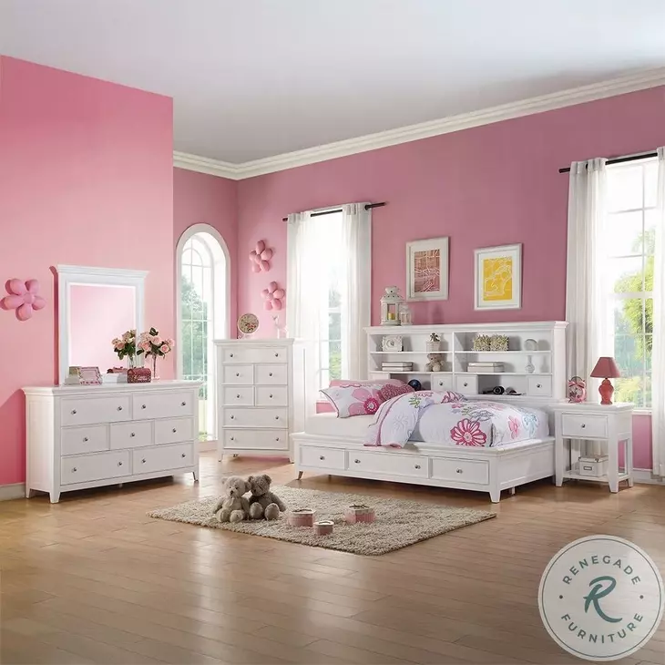 Lacey White Youth Storage bedroom Set