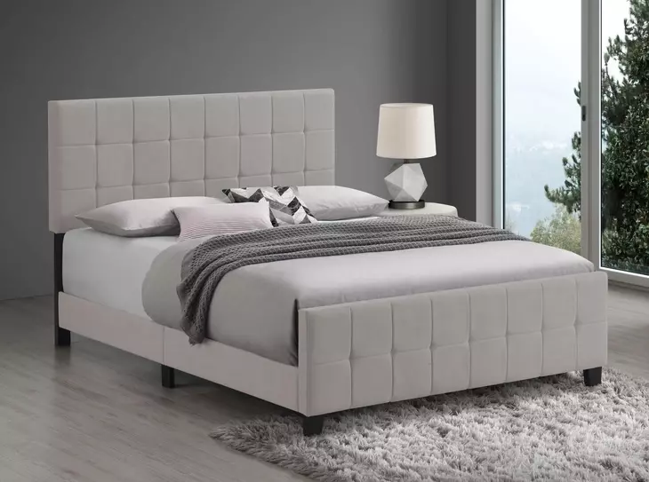 Fairfield Beige Queen Upholstered Panel Bed